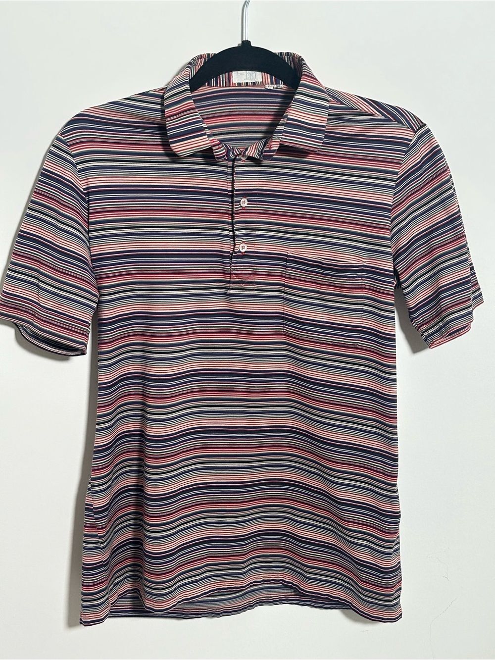 Linea HB Vintage Swiss Made Striped Polo Shirt 100% Cotton